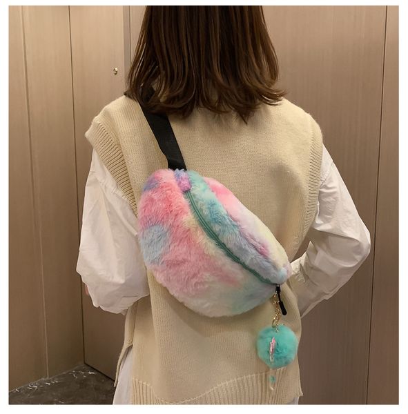 stylish tie-dye plush cross-body bag women waist pack dangling cartoon horse doll shoulder portable square zipper chest bag
stylish tie-dye plush cross-body bag women waist pack dangling cartoon horse doll shoulder portable square zipper chest bag