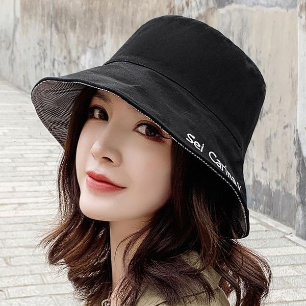 bucket hat spring and summer female leisure letter fisherman's soft girl double side basin sunshade, Blue;gray
bucket hat spring and summer female leisure letter fisherman's soft girl double side basin sunshade, Blue;gray