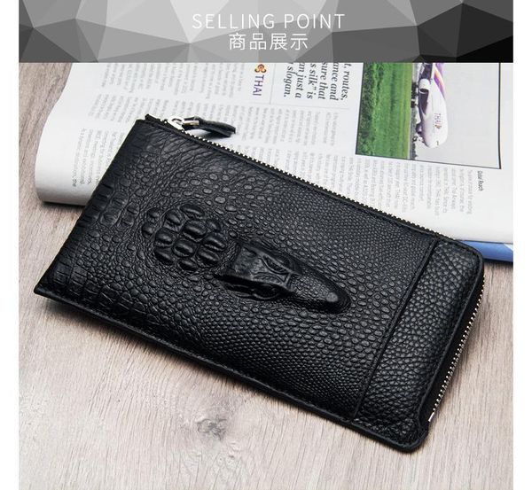 wallets men's leather wallet long style wit zipper crocodile clutch soft thin phone bag coin purse, Red;black
wallets men's leather wallet long style wit zipper crocodile clutch soft thin phone bag coin purse, Red;black