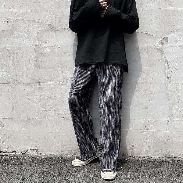 men's pants thin ice silk men korean fashion casual tie-dye pleated loose wide-leg straight-leg trousers, Black
men's pants thin ice silk men korean fashion casual tie-dye pleated loose wide-leg straight-leg trousers, Black