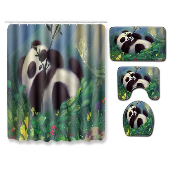shower curtains 4pcs/set carpet bathroom foot pad panda flamingo bath mat and curtain set pvc toilet seat covers home decor
shower curtains 4pcs/set carpet bathroom foot pad panda flamingo bath mat and curtain set pvc toilet seat covers home decor