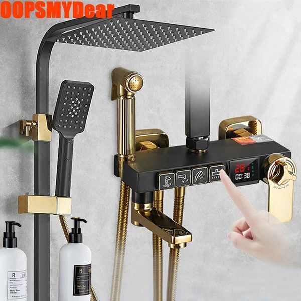 smart thermostatic shower system bathroom led digital shower set wall mount stainless steel square head bath faucet cold mix
smart thermostatic shower system bathroom led digital shower set wall mount stainless steel square head bath faucet cold mix