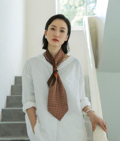 scarves 14*120cm silk twill long scarf double retro ribbon narrow side hair neck, Blue;gray
scarves 14*120cm silk twill long scarf double retro ribbon narrow side hair neck, Blue;gray