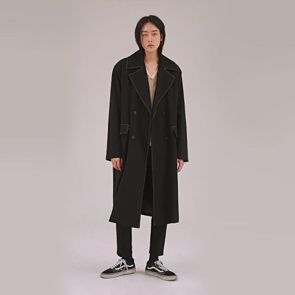 men's trench coats early spring casual korean windbreaker loose long coat 2021 large, Tan;black
men's trench coats early spring casual korean windbreaker loose long coat 2021 large, Tan;black