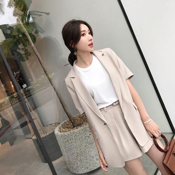 women's tracksuits office lady vintage short suit set elegant 2 piece solid women tracksuit jacket blazer + fashion mini shorts, Gray
women's tracksuits office lady vintage short suit set elegant 2 piece solid women tracksuit jacket blazer + fashion mini shorts, Gray