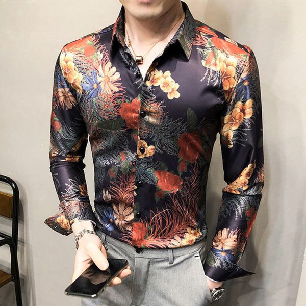 2021 new luxury gold print men casual slim fit long sleeve male shirts club black tuxedo shirt camisa social masculina wg8c, White;black
2021 new luxury gold print men casual slim fit long sleeve male shirts club black tuxedo shirt camisa social masculina wg8c, White;black