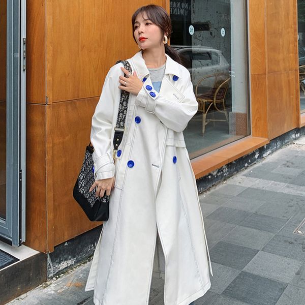 new arrival loose office lady white trench fashion cute elegant vintage temperament long jacket 6euw, Black;brown
new arrival loose office lady white trench fashion cute elegant vintage temperament long jacket 6euw, Black;brown