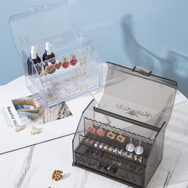 plastic jewelry organizer dust-proof earrings holder jewelry storage drawer box necklace display stand storage rack ring
plastic jewelry organizer dust-proof earrings holder jewelry storage drawer box necklace display stand storage rack ring