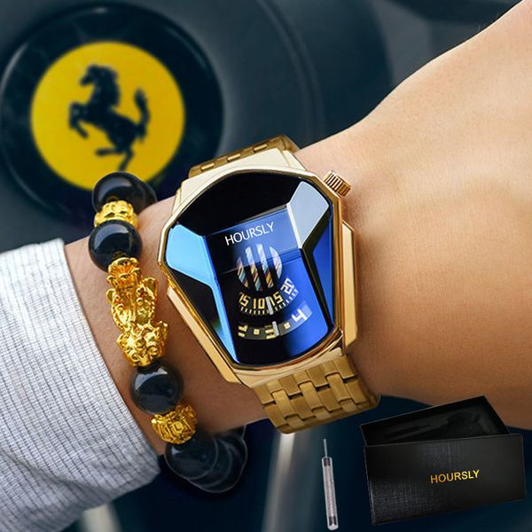 hoursly men wrist watches 2021 for male clock creative watch men brand luxury stainless steel quartz watch relogio masculinog, Slivery;brown 
hoursly men wrist watches 2021 for male clock creative watch men brand luxury stainless steel quartz watch relogio masculinog, Slivery;brown