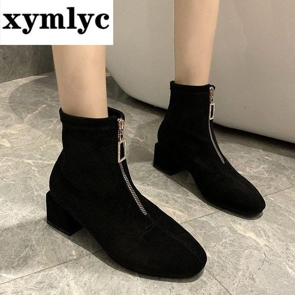 boots xymlyc 2021 faux suede ankle women chunky heeled plush shoe woman chic shoes lady boot zapatos de mujer zip, Black
boots xymlyc 2021 faux suede ankle women chunky heeled plush shoe woman chic shoes lady boot zapatos de mujer zip, Black