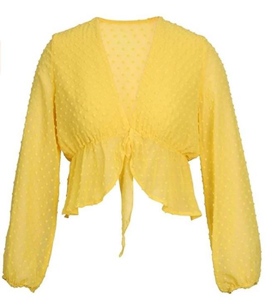 women's blouses & shirts fashion polyester chest bow leaky waist wave point design all-match retro deep-v long sleeve chiffon shirt swe, White
women's blouses & shirts fashion polyester chest bow leaky waist wave point design all-match retro deep-v long sleeve chiffon shirt swe, White