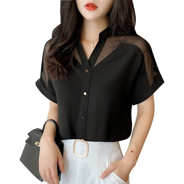 women's blouses and shirts 2021 will see short sleeves fashion shirt knit v-neck women's blouses g1t1, Black
women's blouses and shirts 2021 will see short sleeves fashion shirt knit v-neck women's blouses g1t1, Black