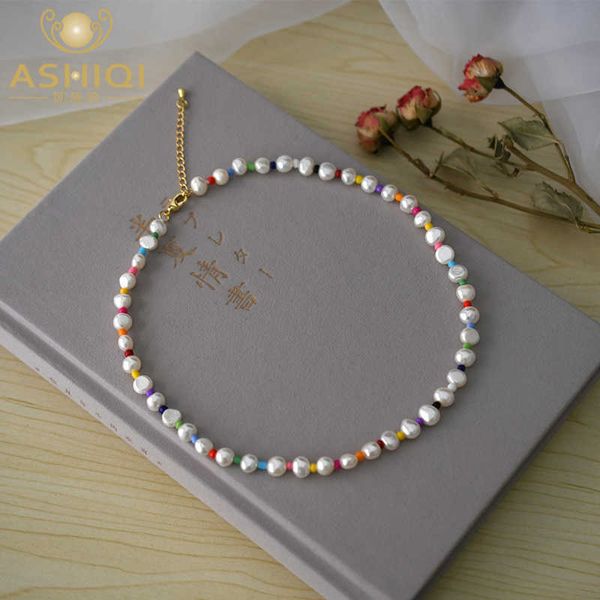 ashiqi 7-8mm natural freshwater baroque pearl necklace fashion colorful beads girl gift with gold-plated buckle p0809, Silver
ashiqi 7-8mm natural freshwater baroque pearl necklace fashion colorful beads girl gift with gold-plated buckle p0809, Silver