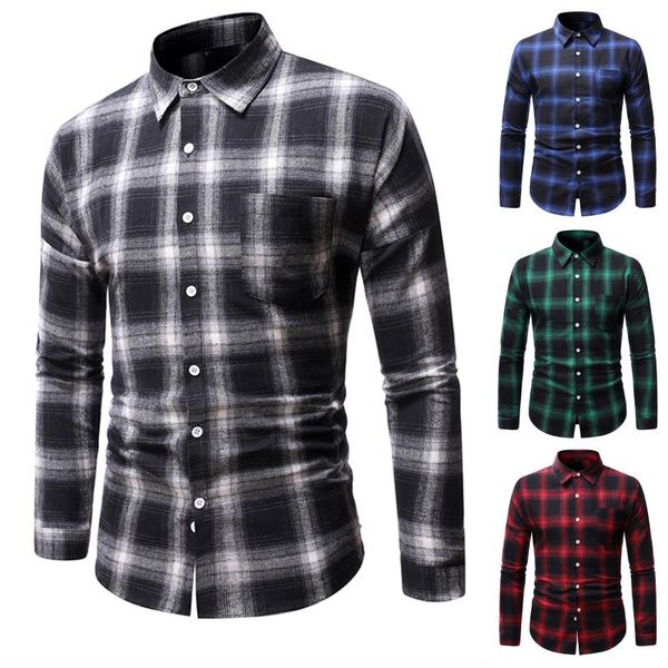 men's casual shirts spring and autumn fashion oversized plaid shirt jacket cardigan winter top, White;black
