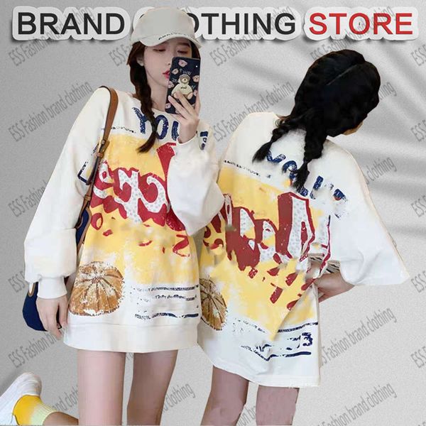 ac autumn silhouette loose round neck letter graffiti printed sweater for men and women, White
ac autumn silhouette loose round neck letter graffiti printed sweater for men and women, White