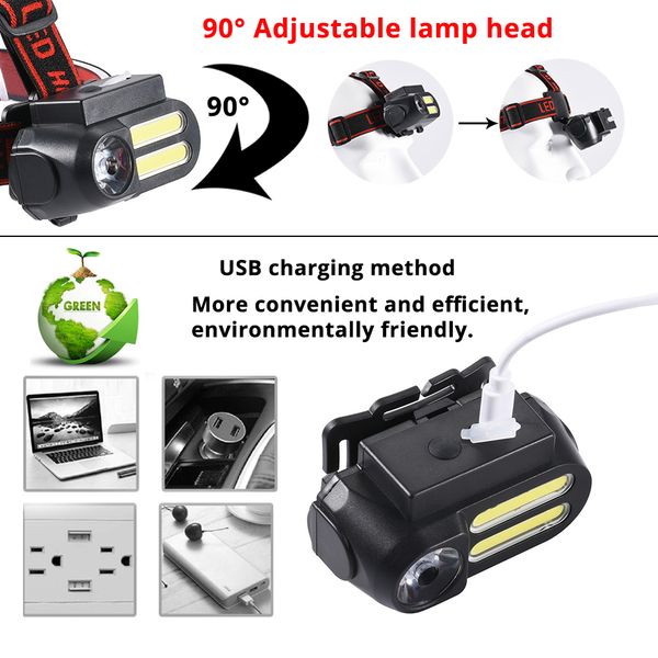 super bright led headlamp cob work light 4 lighting mode waterproof headlight powered by 18650 battery suit for night lighting
super bright led headlamp cob work light 4 lighting mode waterproof headlight powered by 18650 battery suit for night lighting