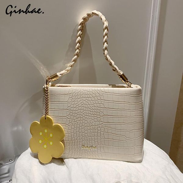 shoulder bags elegant crocodile pattern flap bag leather handbag cute flower rivet messenger for women bolsa mujer
shoulder bags elegant crocodile pattern flap bag leather handbag cute flower rivet messenger for women bolsa mujer