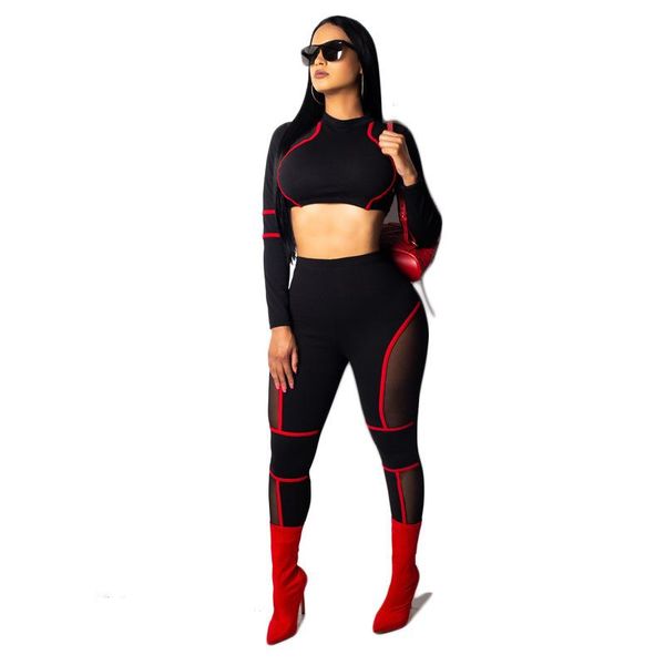 women's jumpsuits & rompers 2021 arrival patchwork mesh women two piece long sleeve o-neck knitting bandage wholesale, Black;white
women's jumpsuits & rompers 2021 arrival patchwork mesh women two piece long sleeve o-neck knitting bandage wholesale, Black;white
