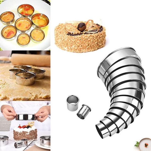 baking & pastry tools 14pcs stainless steel mousse mould dough cutting tool cookie biscuit cutters circle cake mold
baking & pastry tools 14pcs stainless steel mousse mould dough cutting tool cookie biscuit cutters circle cake mold