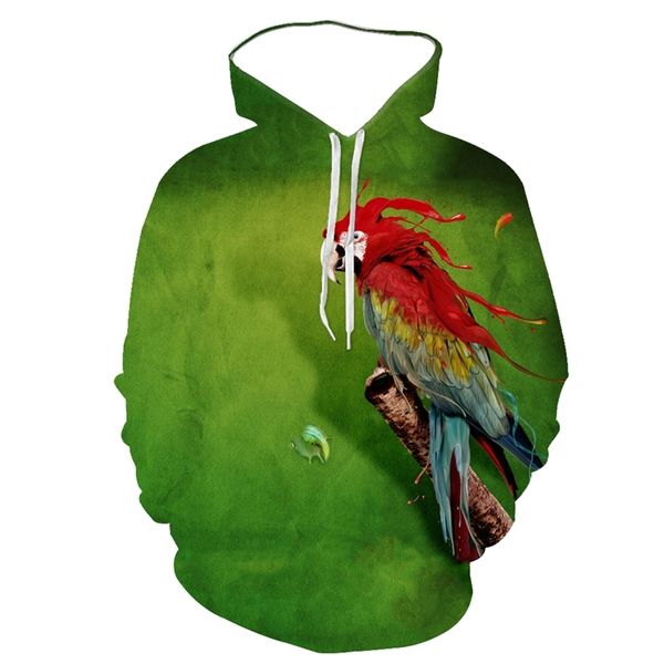 2021 new men's women's hoodie 3d color printing blue parrot series round tie cap long sleeve autumn and winter sportswear, Black
2021 new men's women's hoodie 3d color printing blue parrot series round tie cap long sleeve autumn and winter sportswear, Black