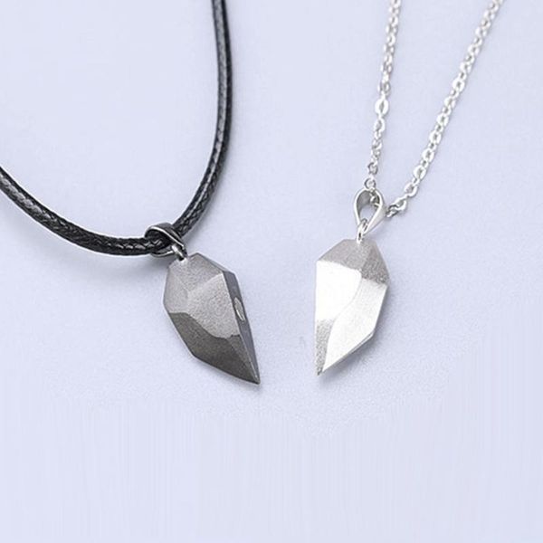 pendant necklaces 1pair magnetic couple heart shape necklace gothic punk style for men jewelry wedding lovers couples valentine's day g, Silver
pendant necklaces 1pair magnetic couple heart shape necklace gothic punk style for men jewelry wedding lovers couples valentine's day g, Silver