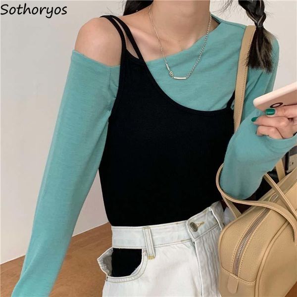 women's t-shirt women t-shirts long sleeve solid asymmetrical strapless design spring trendy ulzzang preppy students leisure tees, White
women's t-shirt women t-shirts long sleeve solid asymmetrical strapless design spring trendy ulzzang preppy students leisure tees, White