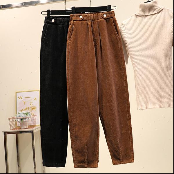 corduroy pants women high waist plus size casual loose elastic waist ankle length harem pants 4xl 5xl, Black;white
corduroy pants women high waist plus size casual loose elastic waist ankle length harem pants 4xl 5xl, Black;white