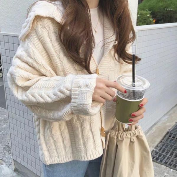 women's knits & tees elegant sweet sweater coat women 2021 autumn japanese turn down collar cardigan temperament all-match knitted jack, White
women's knits & tees elegant sweet sweater coat women 2021 autumn japanese turn down collar cardigan temperament all-match knitted jack, White