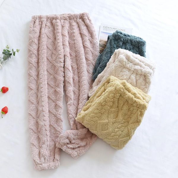 women's sleepwear fdfklak flannel warm homewear female thick twist pajama pants 2021 winter sleep bottom loose casual lounge trouser, Black;red
women's sleepwear fdfklak flannel warm homewear female thick twist pajama pants 2021 winter sleep bottom loose casual lounge trouser, Black;red