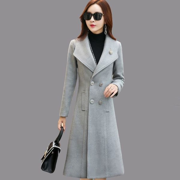 new women autumn winter thin lapel shape sleeve mixtures of iong wool long kashmir elegant female coat outwear ii3w, Black
new women autumn winter thin lapel shape sleeve mixtures of iong wool long kashmir elegant female coat outwear ii3w, Black