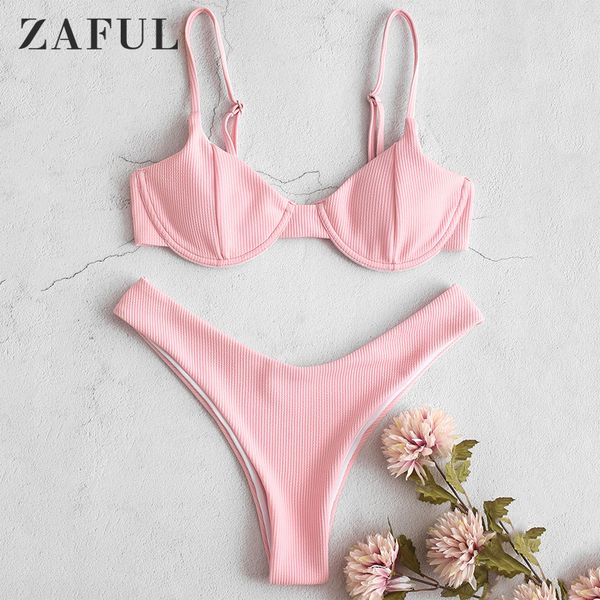 zaful ribbed high leg underwire bikini set wire padded swimsuit elastic solid push up swimwear women bathing suit 210305, White;black
zaful ribbed high leg underwire bikini set wire padded swimsuit elastic solid push up swimwear women bathing suit 210305, White;black