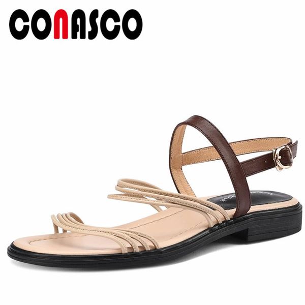 sandals conasco leisure summer women genuine leather fashion concise narrow band low heels comfortable casual shoes woman 2021, Black
sandals conasco leisure summer women genuine leather fashion concise narrow band low heels comfortable casual shoes woman 2021, Black