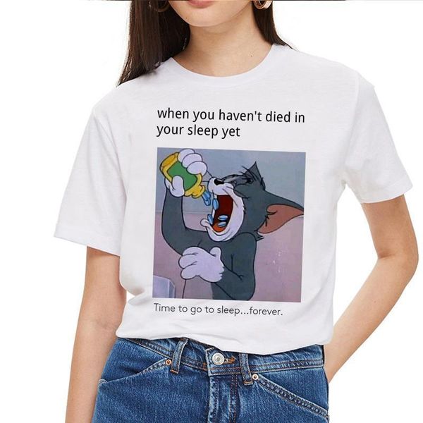 mouse cat print cartoon casual 2021 new summer women clothes fun spoof female t-shirt loose letters tees vintage large size, White
mouse cat print cartoon casual 2021 new summer women clothes fun spoof female t-shirt loose letters tees vintage large size, White