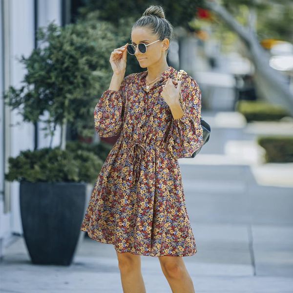 casual dresses spring autumn women's v-neck printing stitching flower mini dress elegant belt long sleeve chiffon, Black;gray
casual dresses spring autumn women's v-neck printing stitching flower mini dress elegant belt long sleeve chiffon, Black;gray