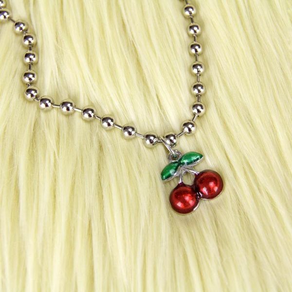 pendant necklaces 90s cherry colorful necklace for women girl vintage hip hop cute harajuku fruit choker metal trendy jewelry, Silver
pendant necklaces 90s cherry colorful necklace for women girl vintage hip hop cute harajuku fruit choker metal trendy jewelry, Silver