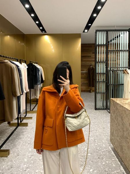 women's wool & blends designer's version double-sided cashmere coat loro woolen short knit collar women coats and jackets, Black
women's wool & blends designer's version double-sided cashmere coat loro woolen short knit collar women coats and jackets, Black