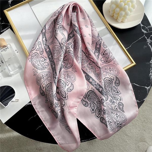 summer 70cm square neck scarf women bandana foulard soft handkerchief female design print shawl lady wrap spring 2021, Blue;gray
summer 70cm square neck scarf women bandana foulard soft handkerchief female design print shawl lady wrap spring 2021, Blue;gray