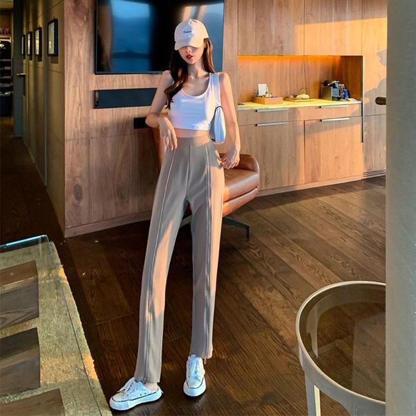 2021 new summer women fashion suit female solid color strap sleevless tank + high waist slim trouser two pieces set z105, Gray
2021 new summer women fashion suit female solid color strap sleevless tank + high waist slim trouser two pieces set z105, Gray