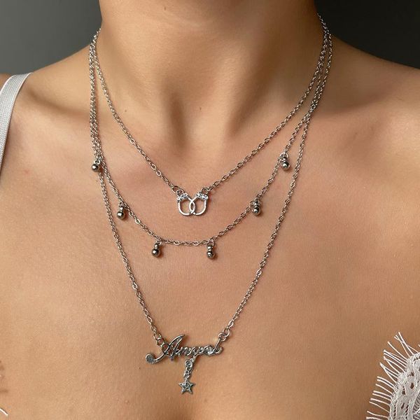 chokers temperament angel crystal pendant necklace for woman silver color beads clavicle chain multi-layers wedding jewelry, Golden;silver 
chokers temperament angel crystal pendant necklace for woman silver color beads clavicle chain multi-layers wedding jewelry, Golden;silver