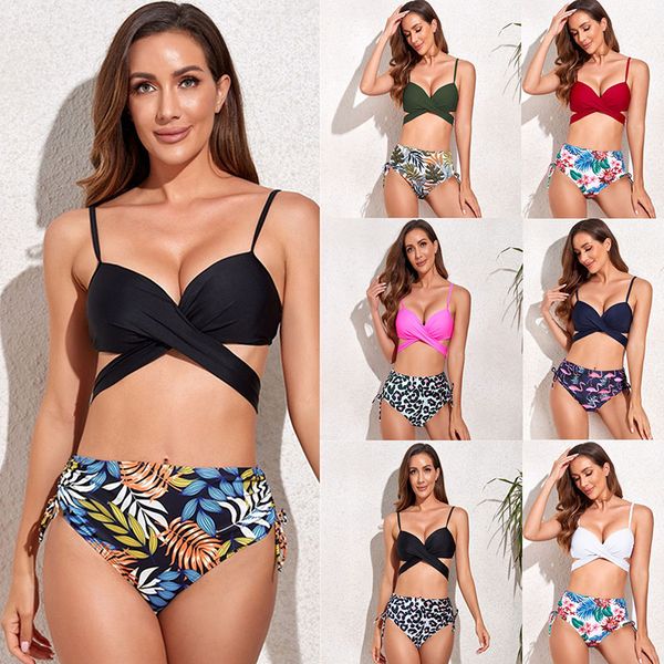 zl0509 leopard print high waist print cross hardpack bikini split swimsuit conservative two piece swimwear female biquini girl summer beach, Red;black
zl0509 leopard print high waist print cross hardpack bikini split swimsuit conservative two piece swimwear female biquini girl summer beach, Red;black