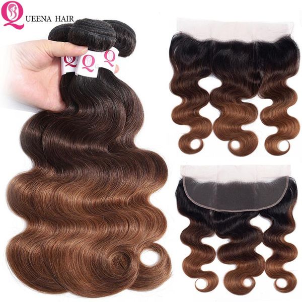 human hair bulks queena body wave bundles with frontal blonde ombre 1b/4/30 raw weave closure pre plucked, Black 
human hair bulks queena body wave bundles with frontal blonde ombre 1b/4/30 raw weave closure pre plucked, Black