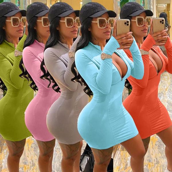 casual dresses selling women's spring and autumn bodycon dress long sleeve solid zipper wrap elastic club ladies short, Black;gray
casual dresses selling women's spring and autumn bodycon dress long sleeve solid zipper wrap elastic club ladies short, Black;gray