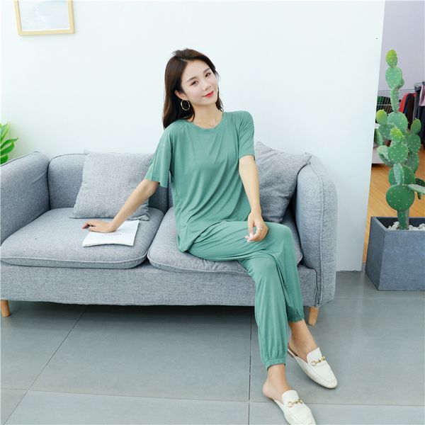 2021 new japanese spring and autumn women's modal large size home service loose two piece set summer pajamas for women sleep 1cu1, Black;brown
2021 new japanese spring and autumn women's modal large size home service loose two piece set summer pajamas for women sleep 1cu1, Black;brown