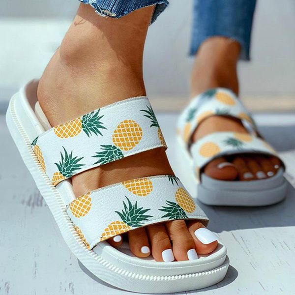 slippers women summer pineapple print flat heel thick sole peep toe fashion casual outdoor beach ladies shoes zapatos de mujer, Black
slippers women summer pineapple print flat heel thick sole peep toe fashion casual outdoor beach ladies shoes zapatos de mujer, Black