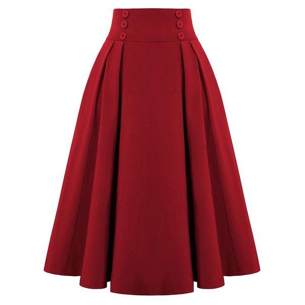 jaycosin korean women casual medium knee-length skirts retro stylish female high waist skirts femininas vintage long skirt, Black
jaycosin korean women casual medium knee-length skirts retro stylish female high waist skirts femininas vintage long skirt, Black