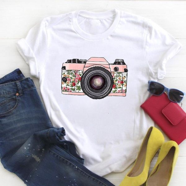 women flower camera fashion cute print short sleeve ladies summer t tee female shirt clothes tshirt womens graphic t-shirt, White
women flower camera fashion cute print short sleeve ladies summer t tee female shirt clothes tshirt womens graphic t-shirt, White