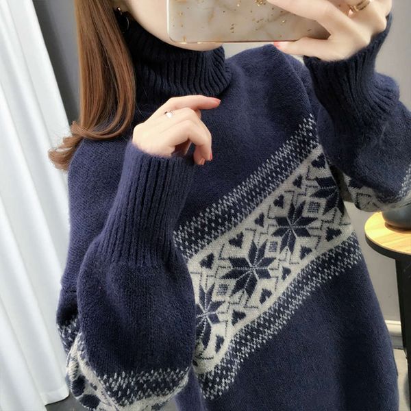 thickened christmas sweater girl 2021 new lazy wind yang style pullover snowflake autumn and winter wear loose bottomed red shirt, White;black
thickened christmas sweater girl 2021 new lazy wind yang style pullover snowflake autumn and winter wear loose bottomed red shirt, White;black