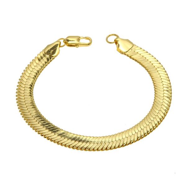 link, chain gold silver color snake bracelet men fashion jewelry 100% copper 10mm 21cm bling flat bracelets, Black
link, chain gold silver color snake bracelet men fashion jewelry 100% copper 10mm 21cm bling flat bracelets, Black