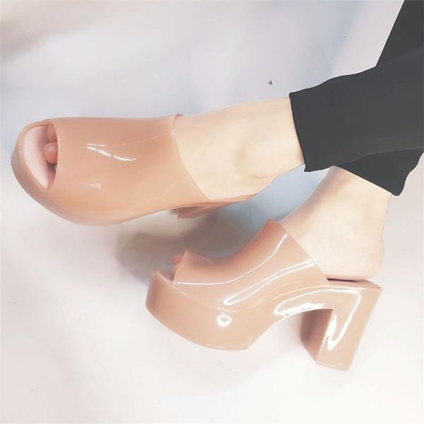slippers high-heeled shoes lady ladies' platform string bead jelly slides slipers women summer transparent 2021 plastic fabric p, Black
slippers high-heeled shoes lady ladies' platform string bead jelly slides slipers women summer transparent 2021 plastic fabric p, Black