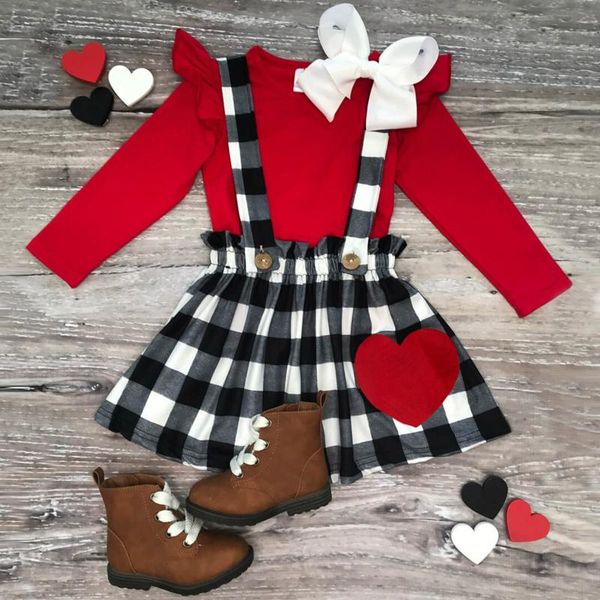 6m-4t valentine's day outfits for girls plaid bow sets toddler baby girls ruffle +suspender heart plaid skirts set #30, White
6m-4t valentine's day outfits for girls plaid bow sets toddler baby girls ruffle +suspender heart plaid skirts set #30, White